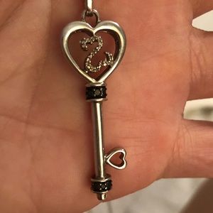 Jane Seymour open heart skeleton key necklace
